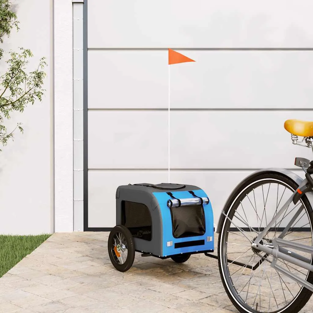 Design New Bicycle Trailer Dogs Blue and Grey Oxford Fabric and Iron - Dog Buggies Furniture2025 CHY6189148 1parcel