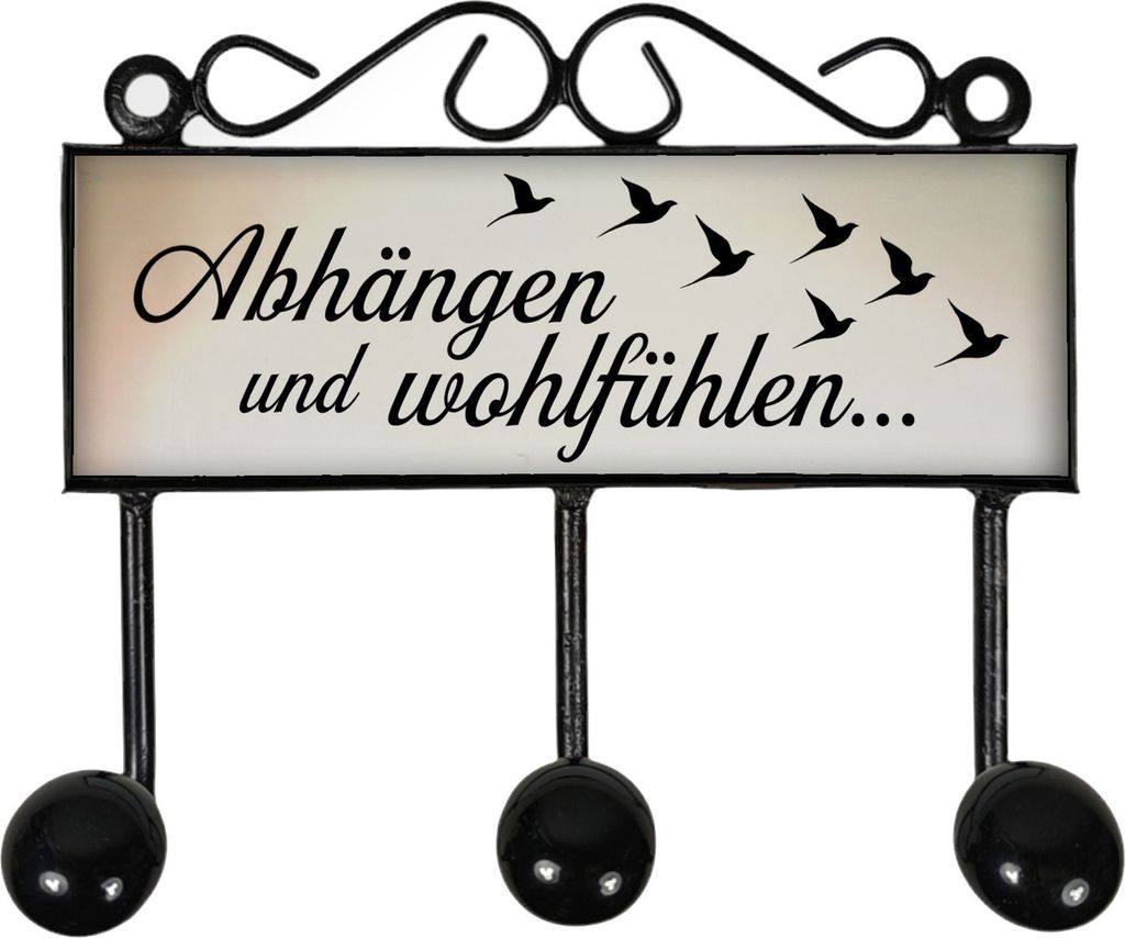 Fliegende Vögel - Abhängen und wohlfühlen Kleiderhaken Leiste mit 3 Haken