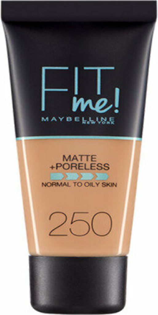 Maybelline Fit Me Matte Poreless Foundation 250 Sun Beige Imagen del producto 
