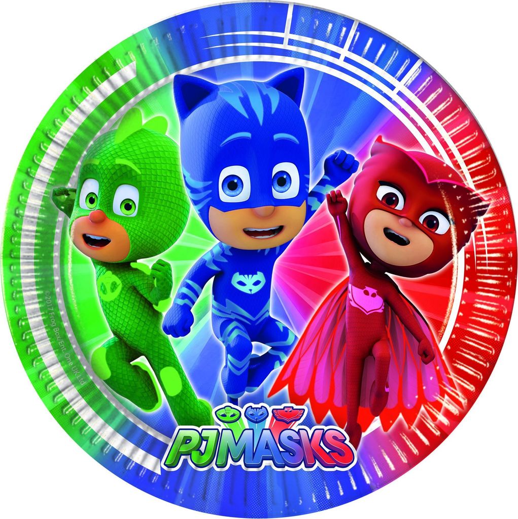 PJ Masks Pyjamahelden 8 große Teller Produktbild 