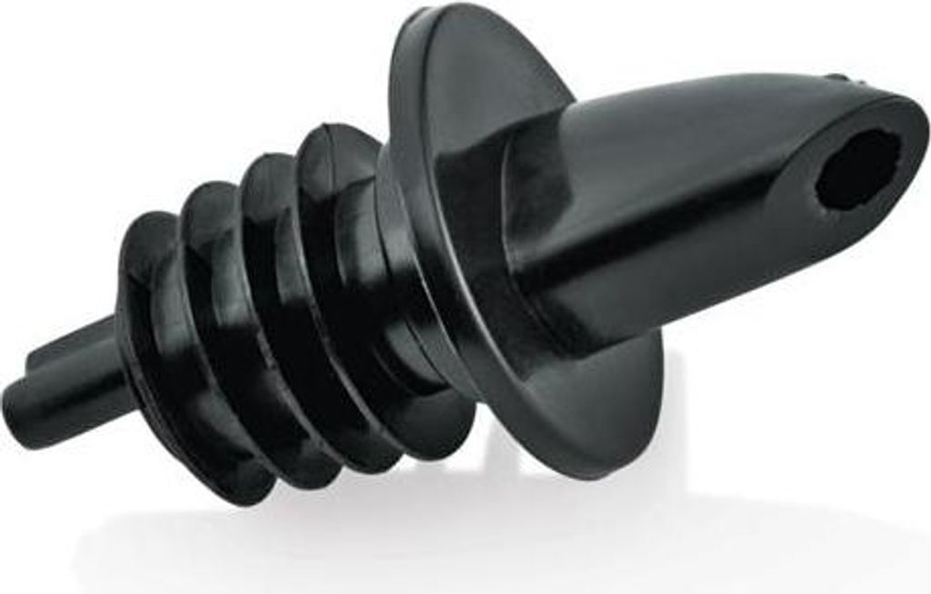 108x Ausgießer Set, 7 cm, schwarz, Kunststoff