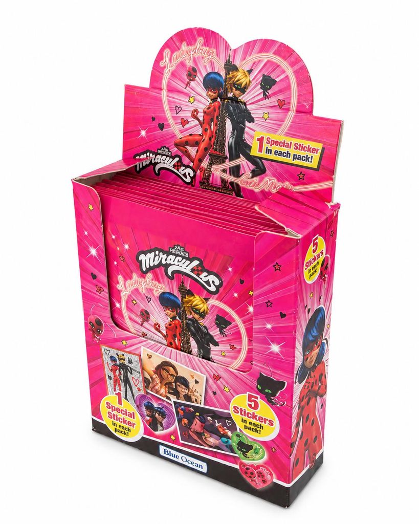 Miraculous Friends Forever Sticker Display – 24 Tüten Produktbild  KI-generiertes Bild
