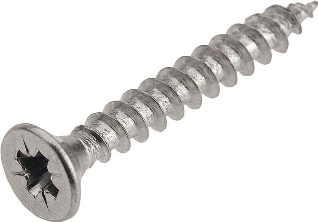 Cimco 190055, Schraube, Galvanisiertes Metall, Faserplatte, Allgemeiner Nutzen, Vollgewinde, Flachkopf