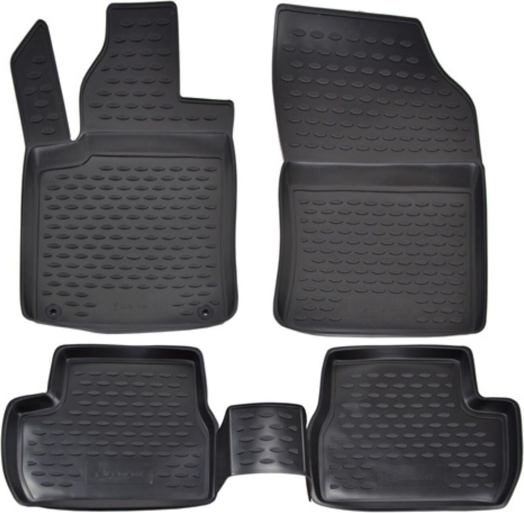 J&J AUTOMOTIVE | 3D Design Gummimatten Gummifußmatten Für DS3 ab 2010, Schwarz, Anti-Rutsch, Ohne Geruch, mit Tunnel, Allwetter, 3cm Hoher Rand