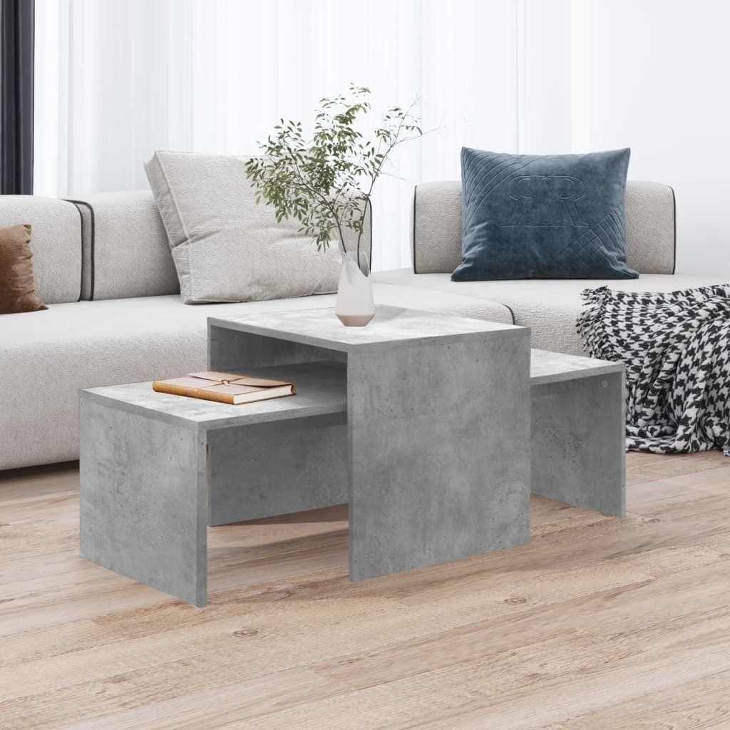 Maison Exclusive - Couchtisch-Set Betongrau 100x48x40 cm Holzwerkstoff