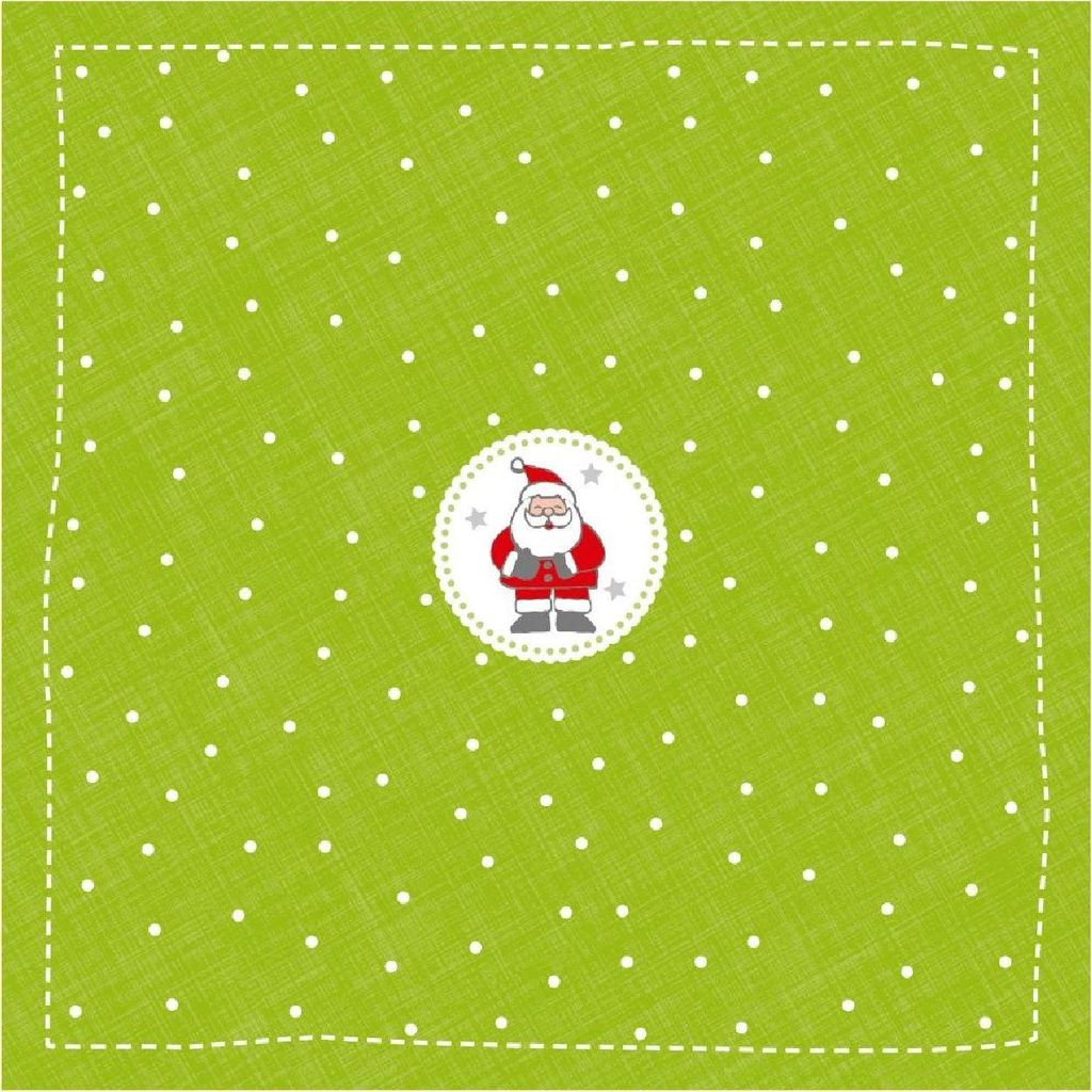Papiertischdecken „Weihnachtsmann – Mini – Grün“