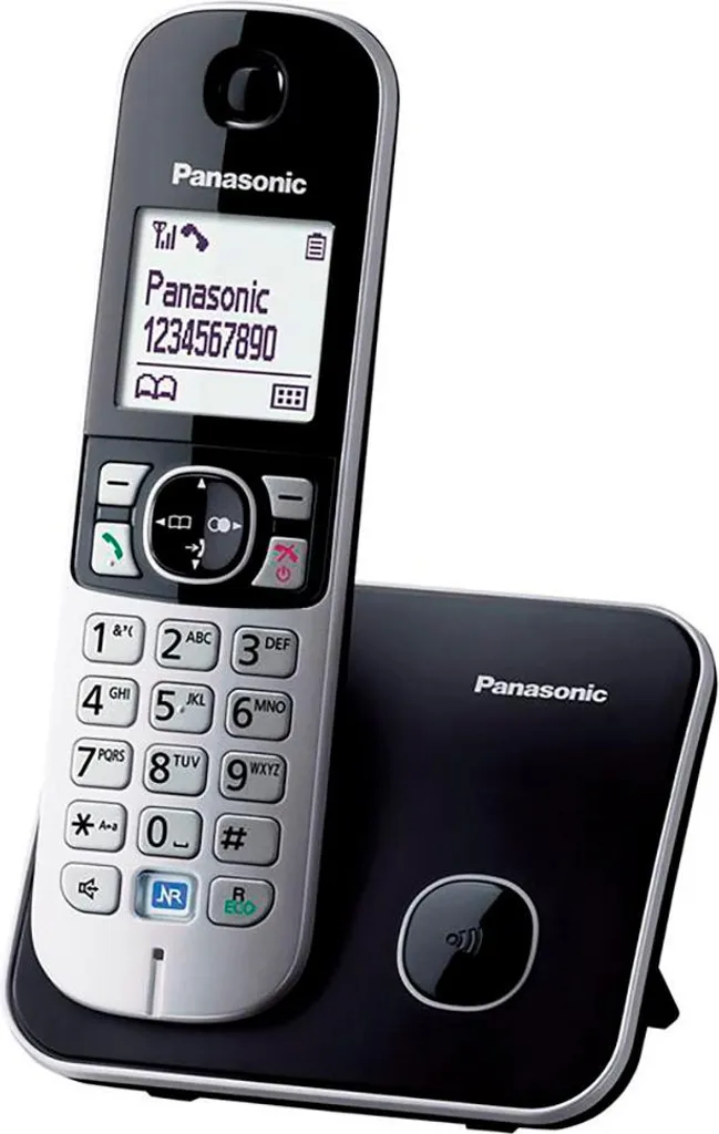 Téléphone fixe sans fil DECT Panasonic KX-TG6811 avec Écran LCD Argenté
