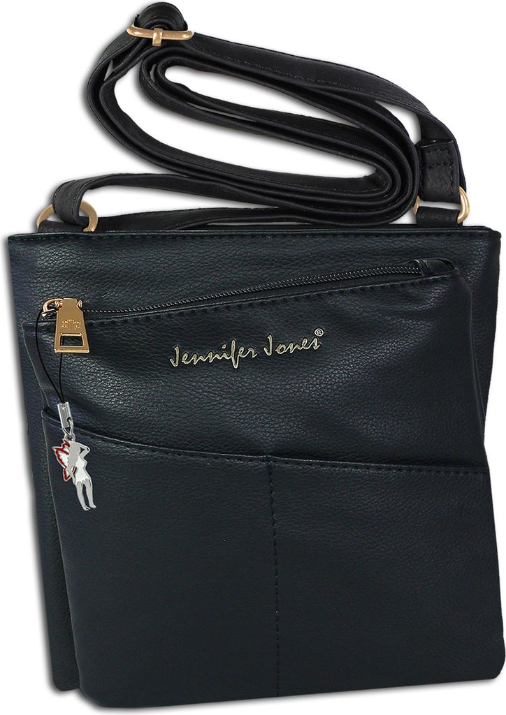 Jennifer Jones Kunstleder Tasche Damen Abendtasche schwarz OTJ141S