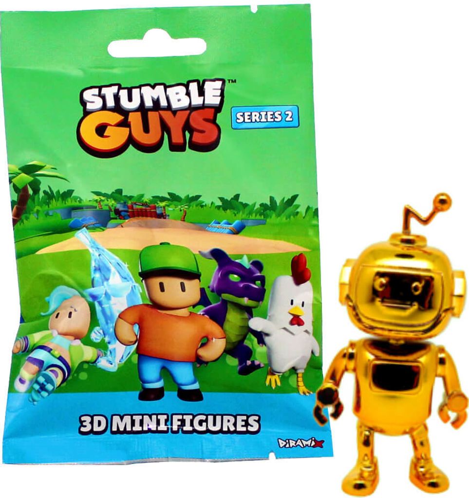 Stumble Guys 3D Sammelfiguren Serie 2 - Figur 26. Golden Robo (Chrome)