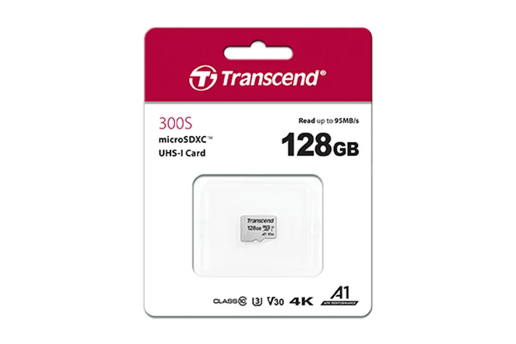 Memoria microSD Transcend 300S 128GB - Sicurezza Dati e Standard V30 - 4
