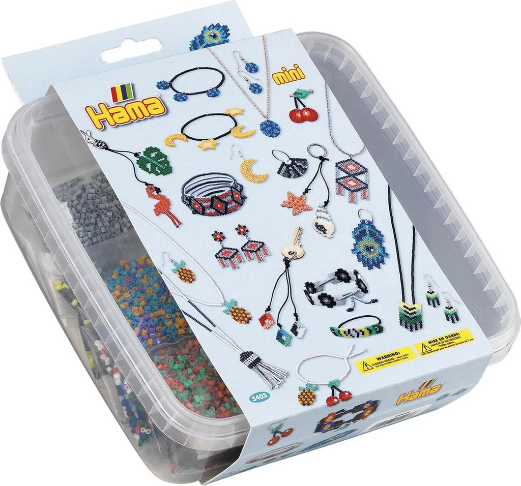 Boîte Hama Mini de 10500 Perles à Repasser avec Accessoires Bijoux