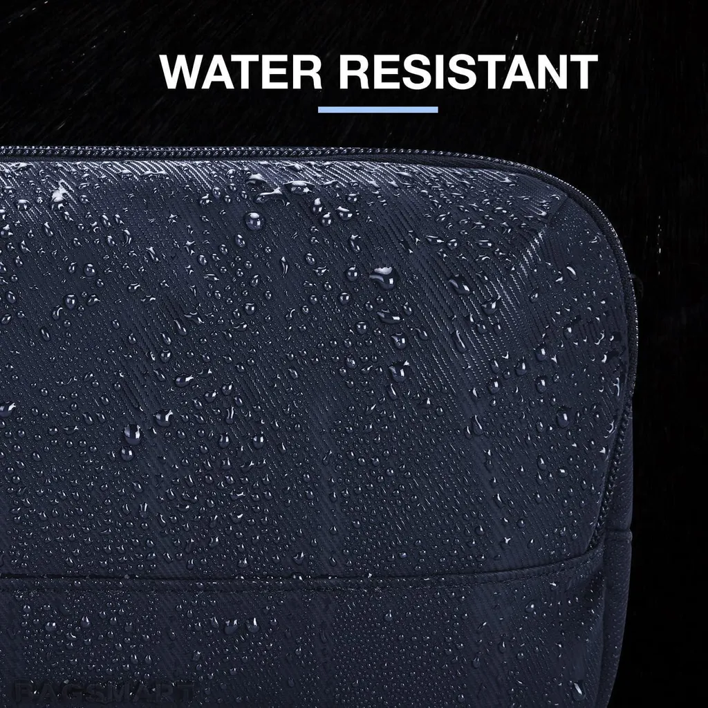 Trousse de toilette double compartiment imperméable pour homme bleu - 4