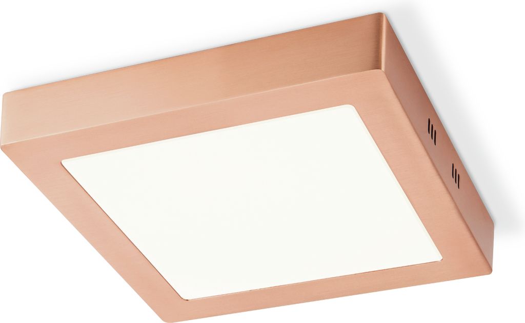 Home Sweet Home LED Plafondlampe Ska - Koper - Quadratisch 22/22/3.6cm