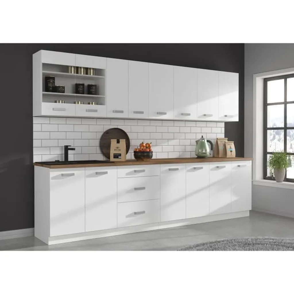 Rangement bureau ATLAS blanc 2 portes - Solution gain de place - 4