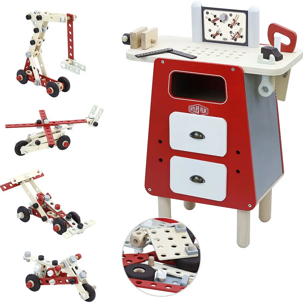Vilac My Working Ponk - Établi de Bricolage en Bois pour Enfants