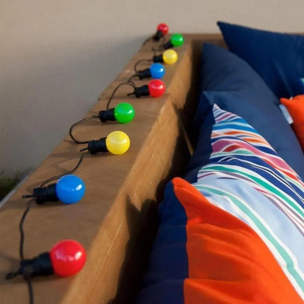Guirlande Multicolore Connectable 10 Globes LED - 8 Modes d'Éclairage - 3