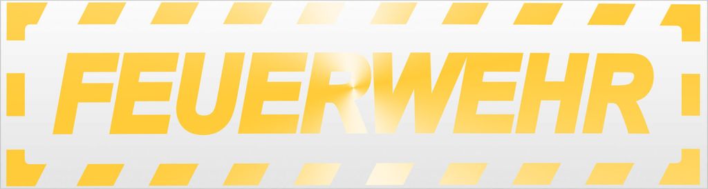 Kiwistar Feuerwehr Motiv 3 gestreift Magnetschild Schild magnetisch - 30cm Gelb - reflektierend - Magnetfolie für Auto PKW Kfz