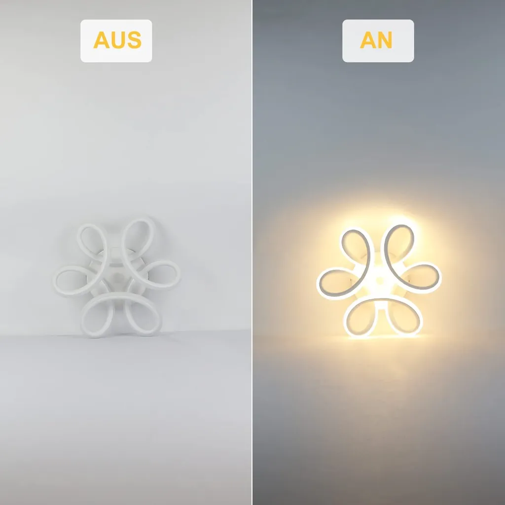 Plafonnier LED Moderne 26W Blanc Chaud 3000K avec Design Géométrique - 9