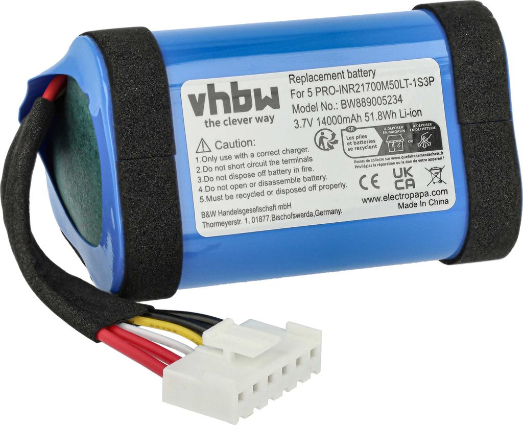 vhbw Akku kompatibel mit JBL Charge 5 Lautsprecher Boxen Produktbild 