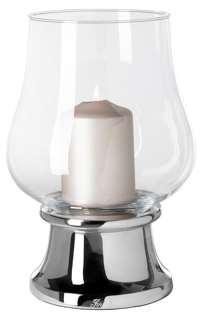 Fink PALINA, Windlicht mit Glas, Edelstahl , Aluminium, Produktbild 