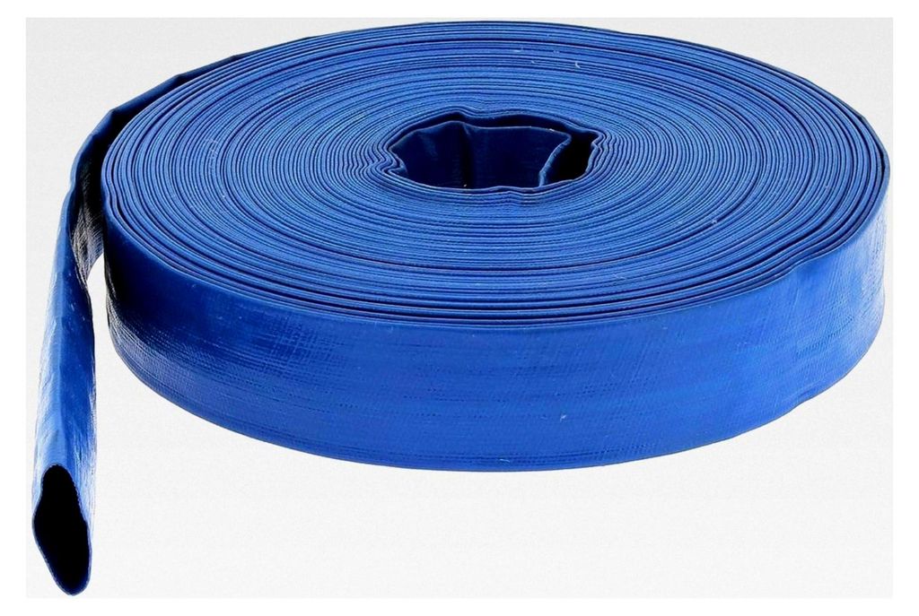 Flachschlauch PVC - Betriebsdruck 2 bar - blau - Innendurchmesser 25 mm (1 Zoll) - Länge 50 m