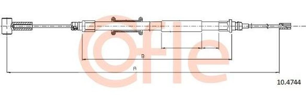 COFLE 10.4744 Seilzug, Handbremse OE 474617 kompatibel mit Boxer, Ducato, Jumper, C3