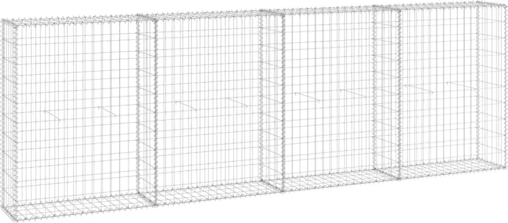 Solution mur anti-bruit en gabion galvanisé 300x30x100 cm avec couvercle