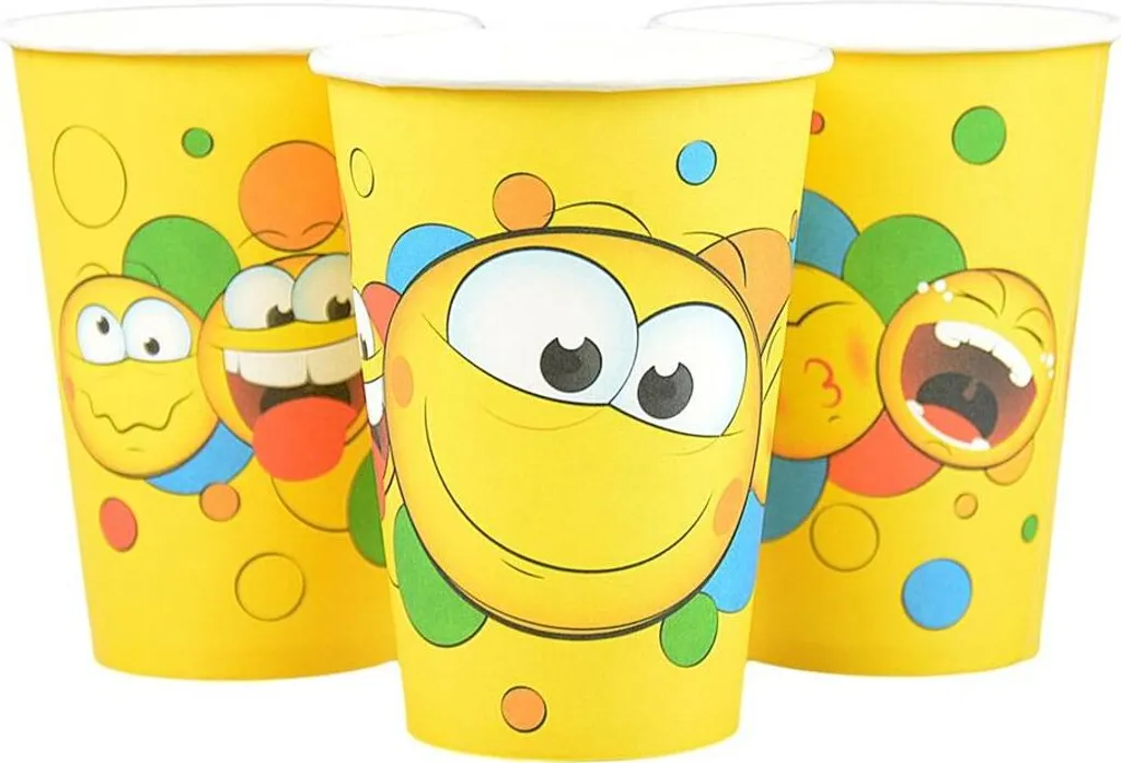 Gobelets en papier Minki résistants 8pcs au design festif et coloré