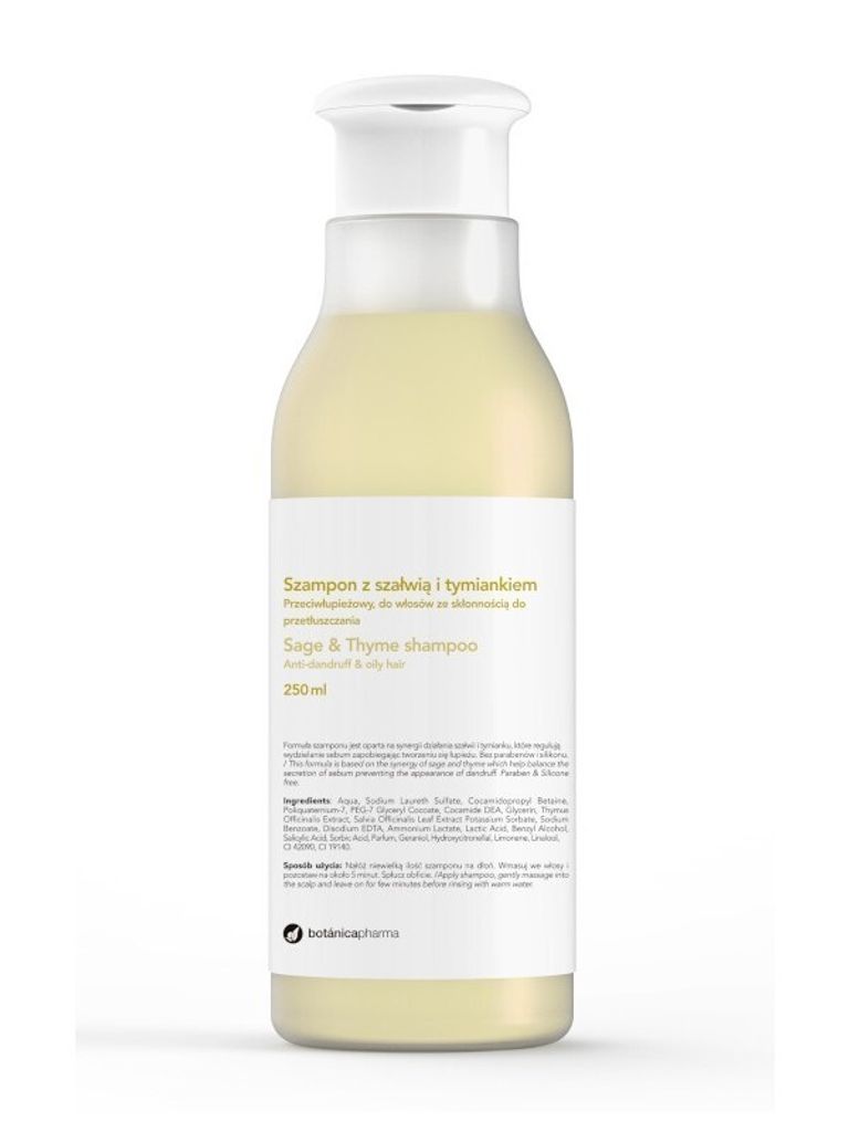 Salbei & Thymian Shampoo Anti-Schuppen Shampoo für fettiges Haar Salbei & Thymian 250ml