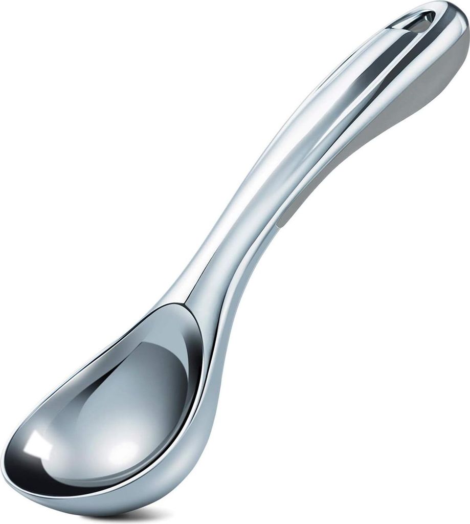 Eislöffel mit Gummigriff - antihaftbeschichtet - 1 Stück - schwarz - Zinklegierung - 19 cm