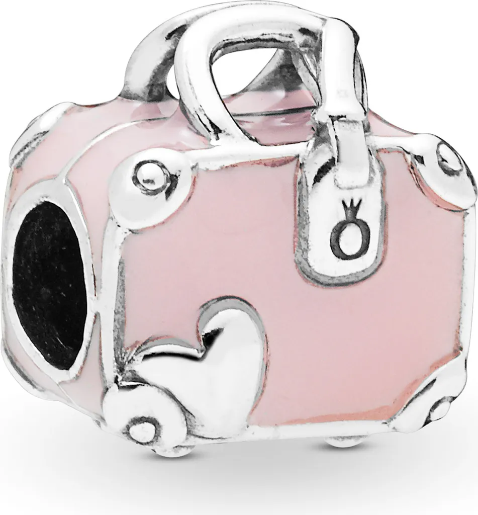 Pendentif Valise Rose Pandora en Argent 925 Bijou Voyage Thématique