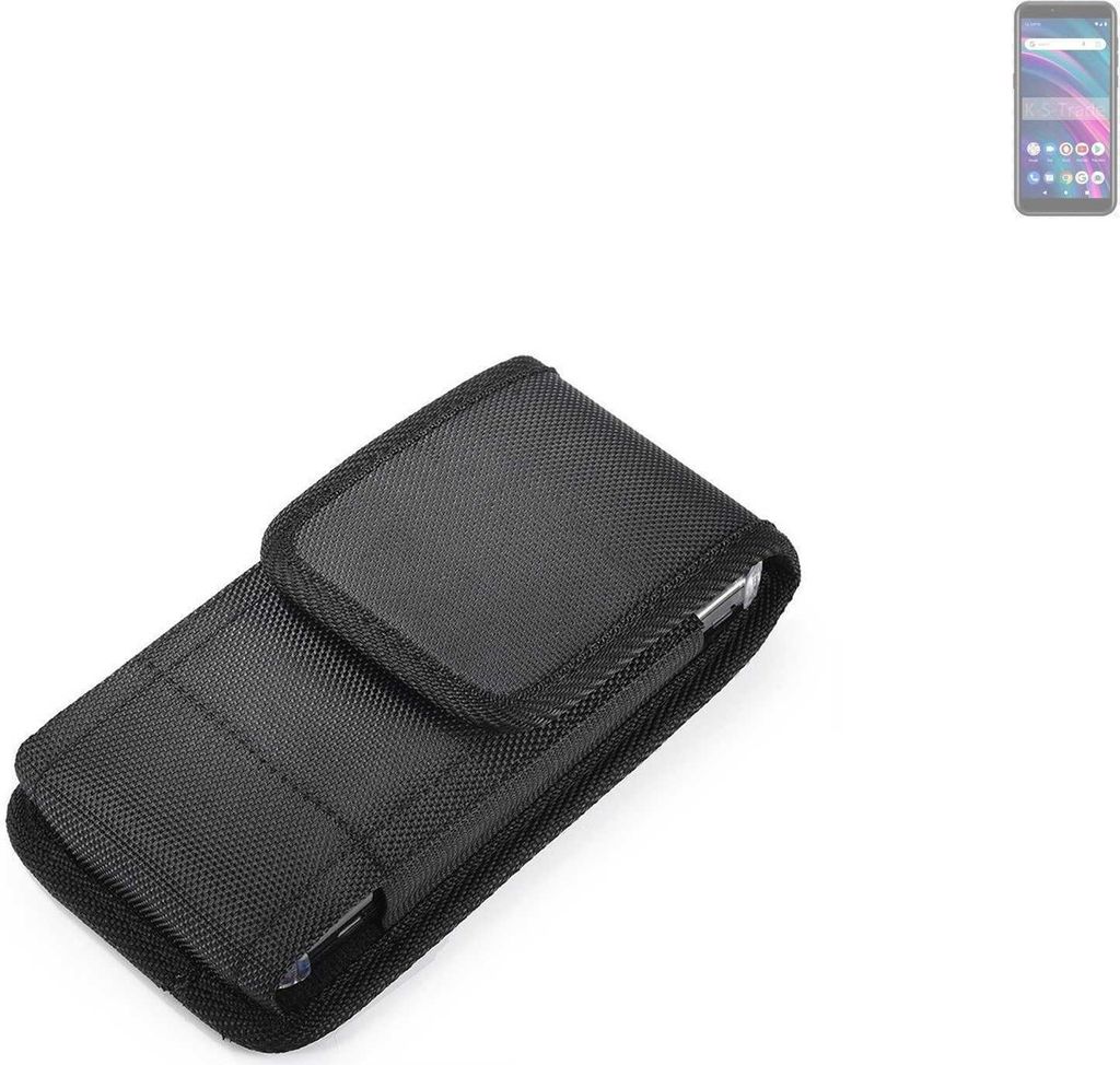 Holster Gürteltasche kompatibel mit BLU C5 Max Holster Gürtel Tasche wasserabweisend Handy Hülle Schutz Hülle Outdoor schwarz K-S-Trade