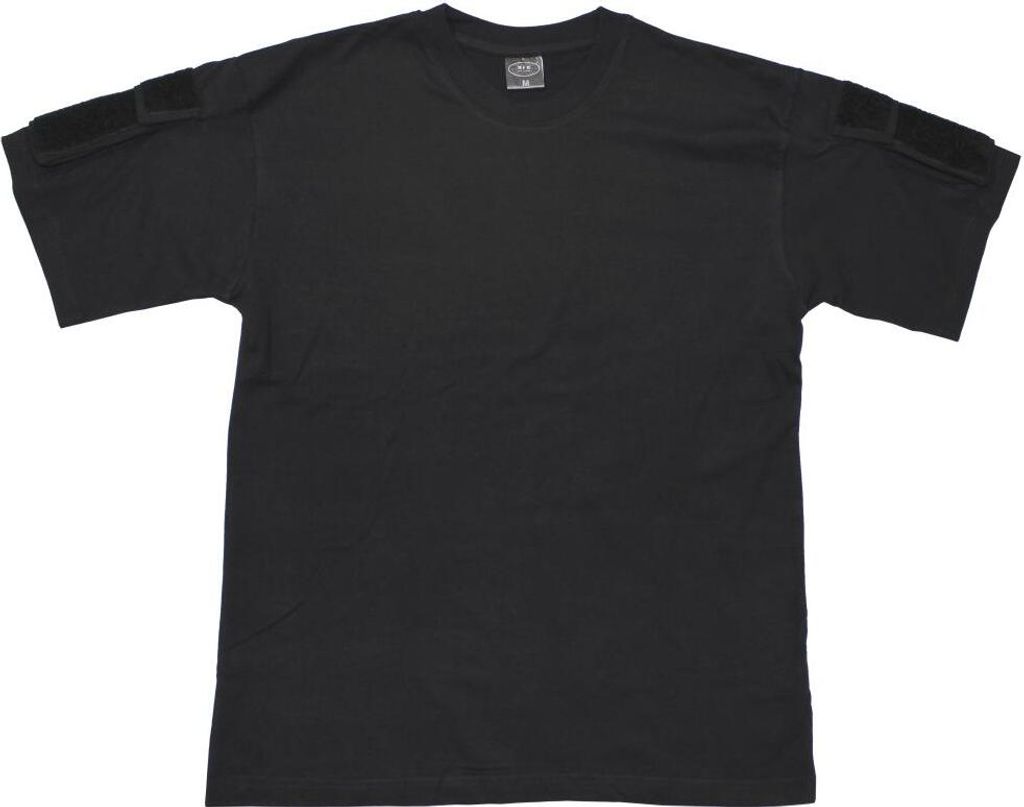 MFH US T-Shirt, halbarm, mit Ärmeltaschen, schwarz