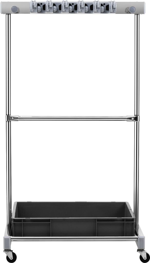A product shot of a garden tool organizer on a white background.