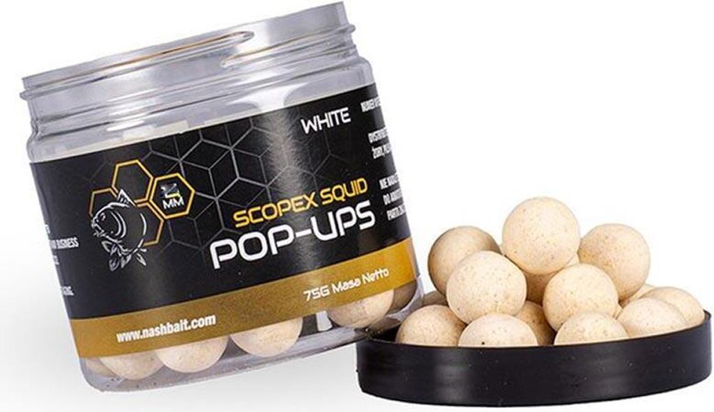 Nash Scopex Squid Pop Ups 12mm 75g White