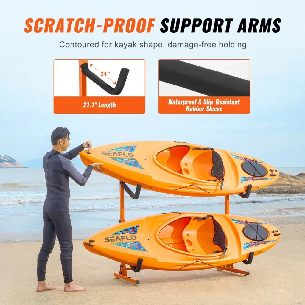 Support pour kayak de garage et stockage autonome double place