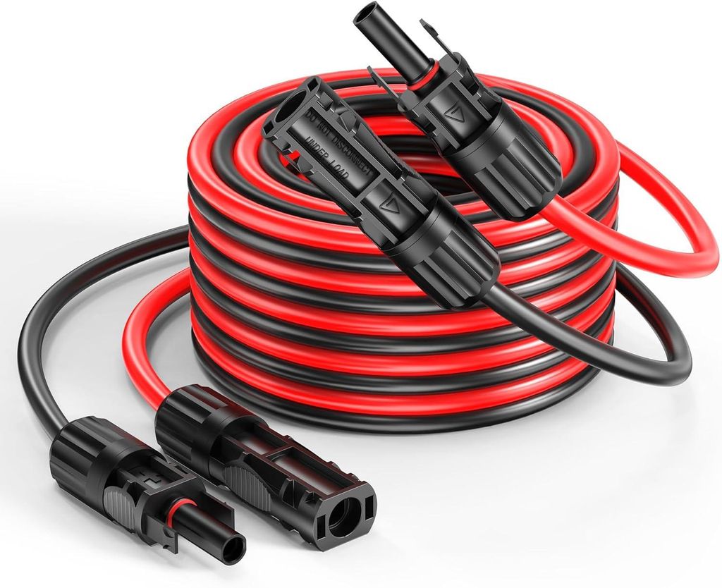 1 Paar 10m MC4 Solarkabel 6mm² Verlängerung PV Kabel Solarpanel Balkonkraftwerk Solarmodule Wechselrichter Photovoltaik