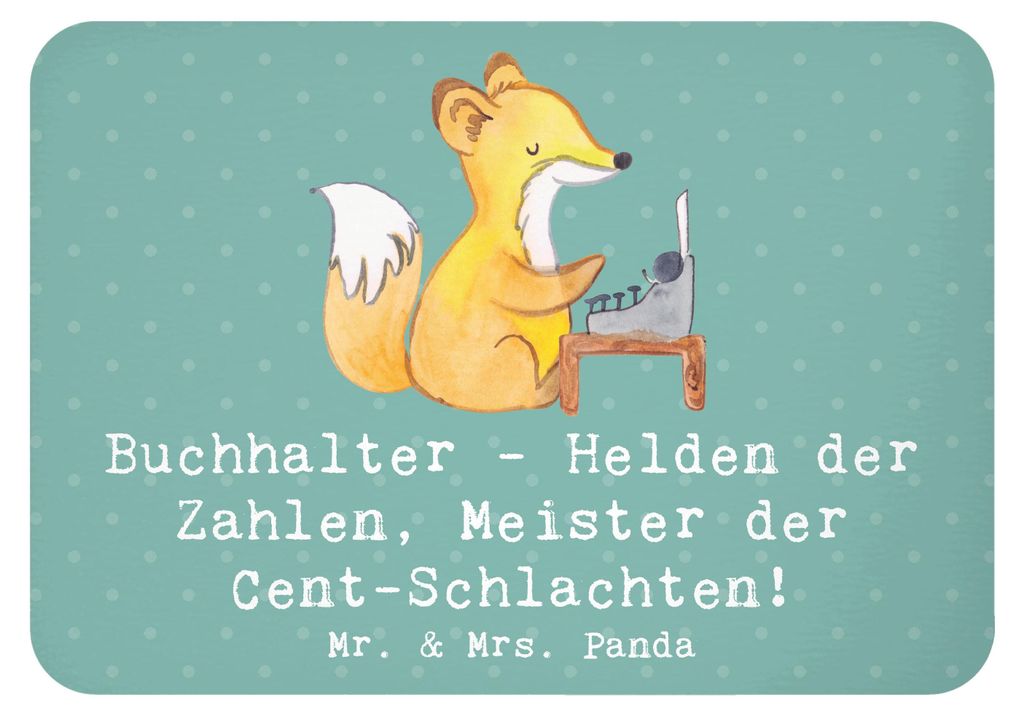Mr. & Mrs. Panda magnet Buchhalter Helden - Meeresbrise - Geschenk, Beruf, Finanzen, Berufsgestaltung, Cent, haftmagnet, Rechnungswesen, Zahlen, K...