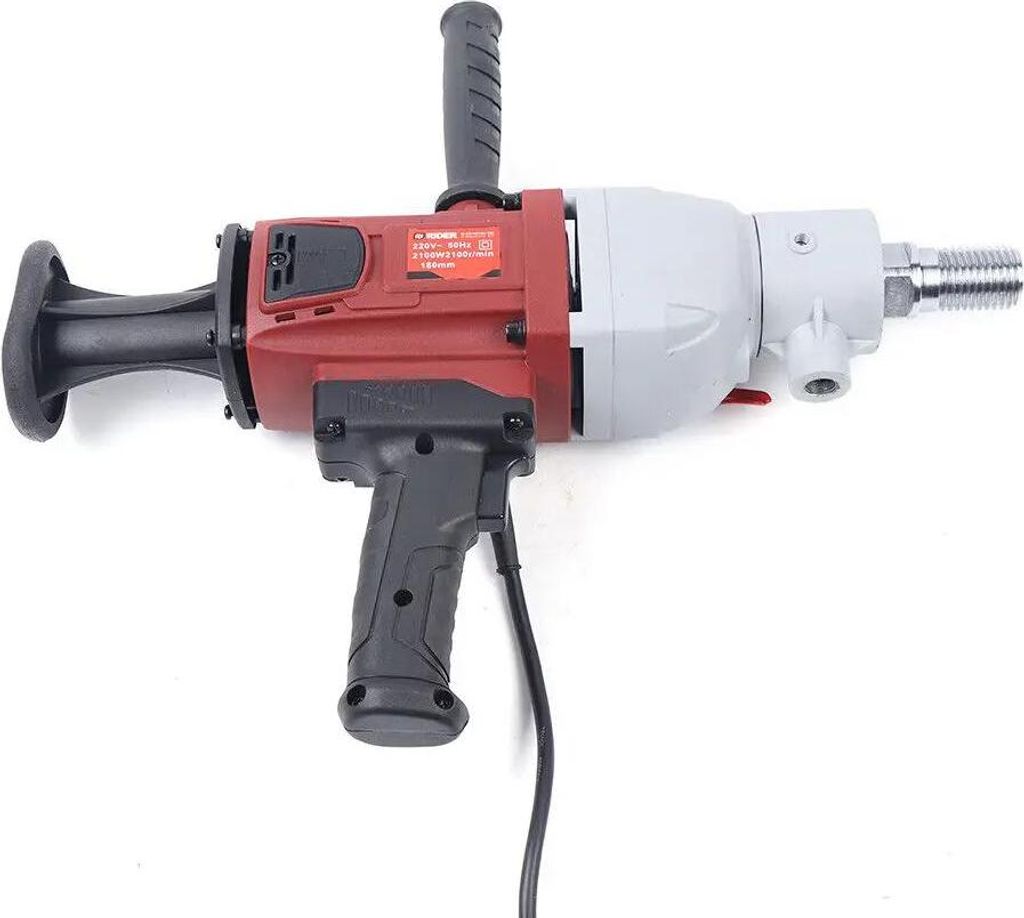 Diamant-Kernbohrmaschine für Beton - Nass-Kernbohrer mit Ständer - 2500 W - Bürstenloser Motor - 1200 U/min - 110 V 60 Hz - Handgeführt - Rot