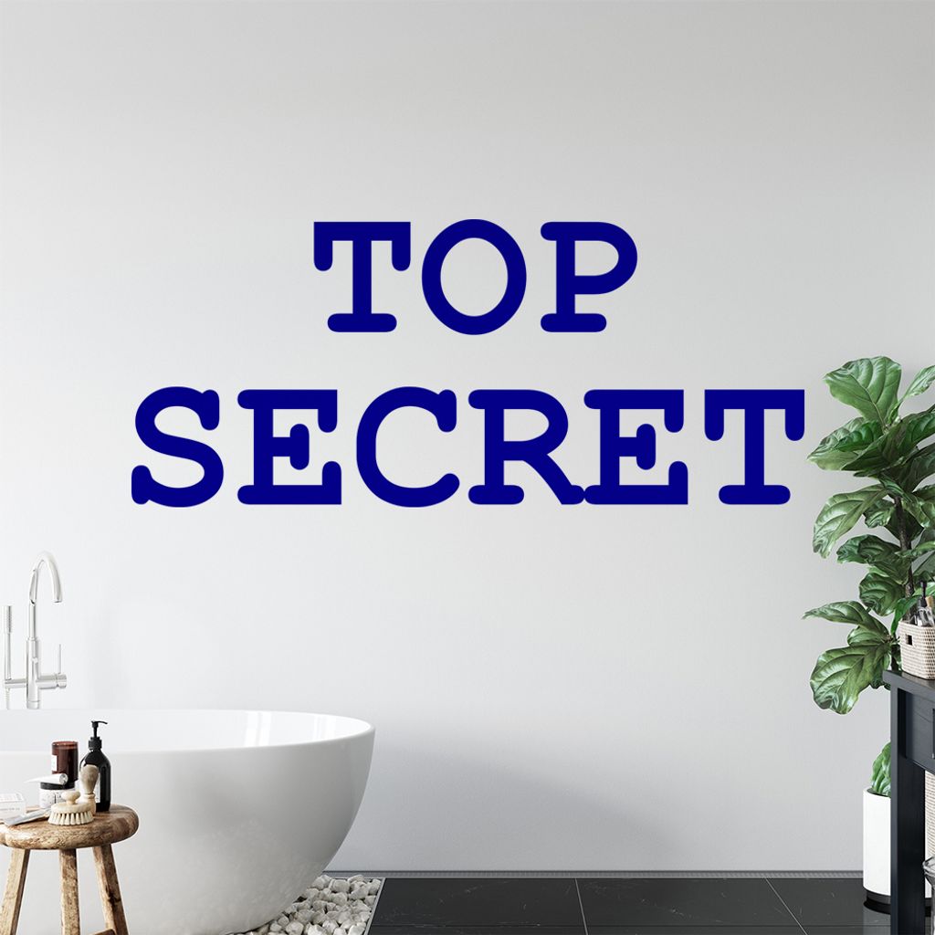 Top Secret Wandtattoo in 6 Größen - Wandaufkleber Wall Sticker - Dekoration, Küche, Wohnzimmer, Schlafzimmer, Badezimmer