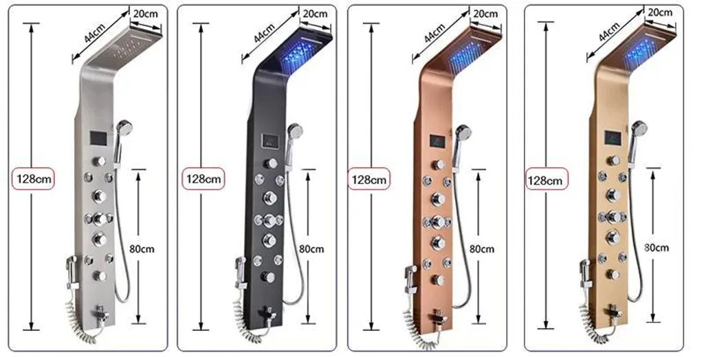 Panneau de douche LED cascade idéal pour rénovation de salle de bain