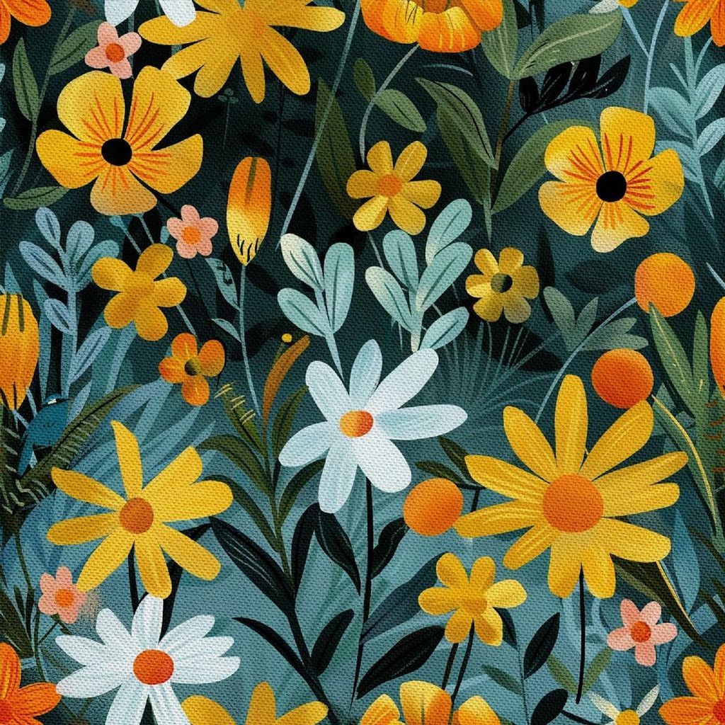 OUTDOOR DEKOSTOFFE OXFORD - Motiv Frühling I DX7198