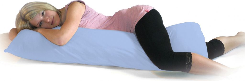 Bezug Seitenschläferkissen 40x120 | 40x140 | 40x160 | 40x200 : Farbe - Ciel, Größe - 40x120 cm