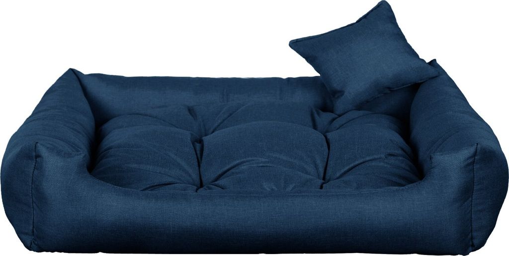 Hundebett CODURA – Robuste Hundeliege aus strapazierfähigem Stoff, langlebiges Hundekissen in hoher Qualität (3XL – 130x110 Dunkelblau)