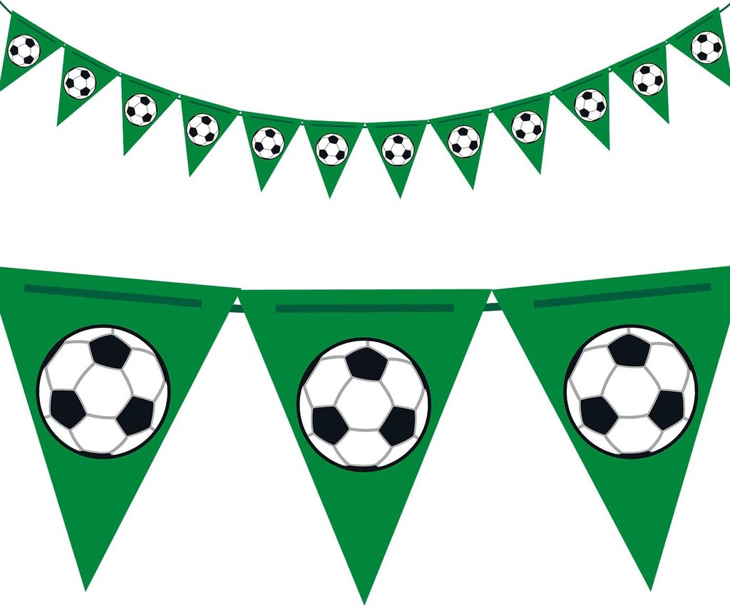 Oblique Unique Fußball Wimpel Girlande Wimpelkette Hänge Produktbild 