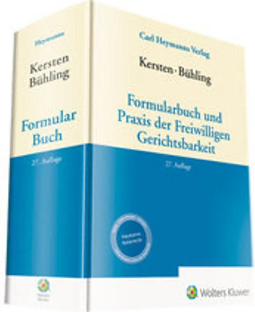 Formularbuch Kersten Bühling avec modèles et textes de pratique juridique