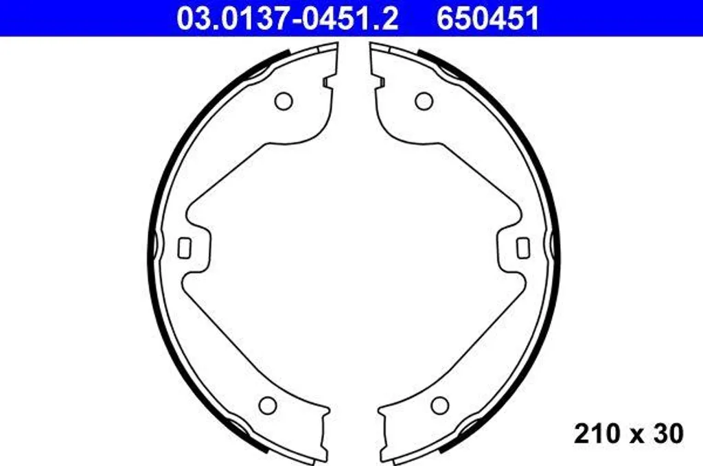 Mâchoires de Frein ATE 03.0137-0451.2 Haute Résistance pour Classe ML GL