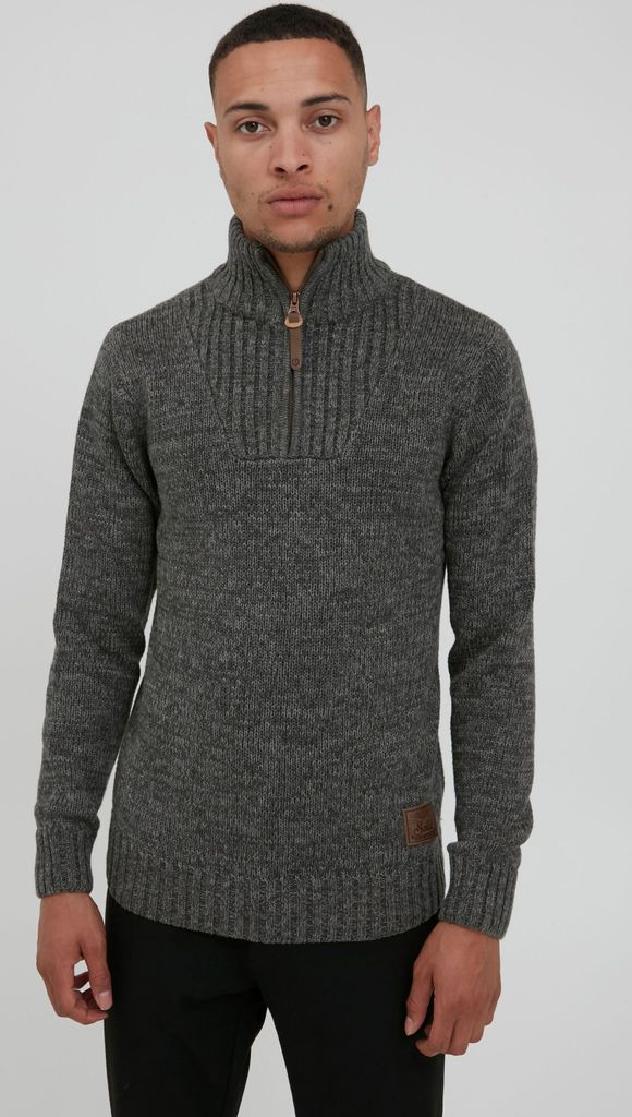 SOLID SDPhilostrate Herren Strickpullover Troyer Grobstrick Pullover mit Troyerkragen 100% Baumwolle Regular fit