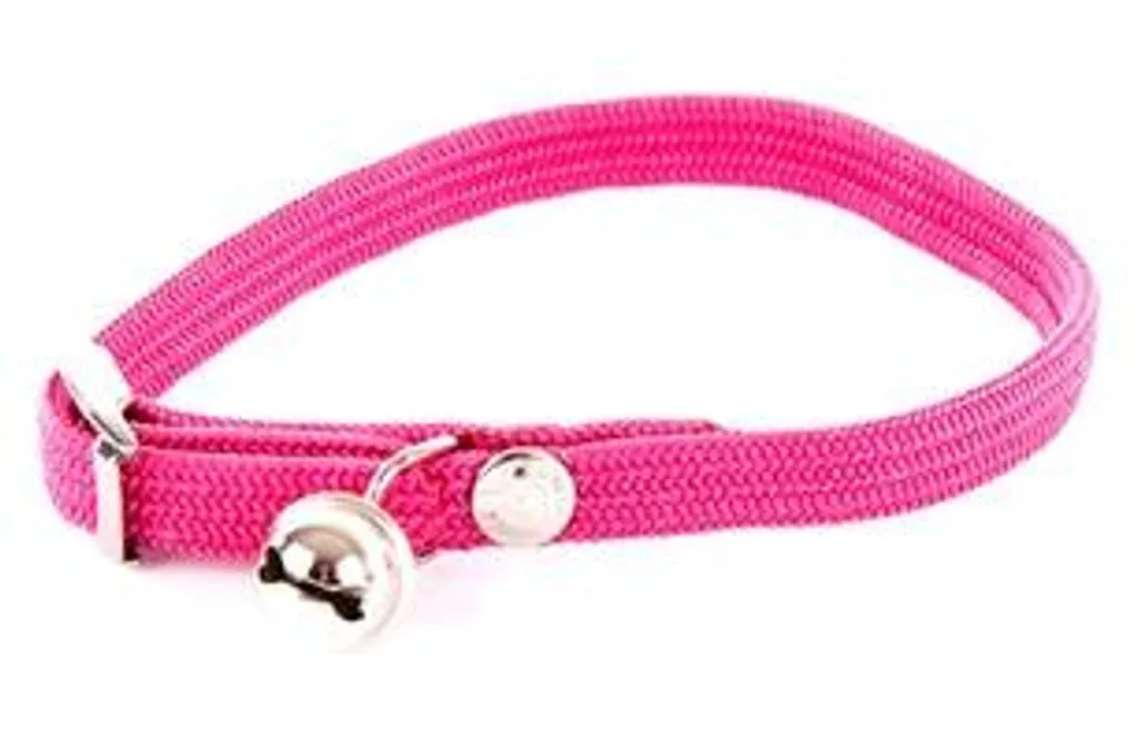 Collier chat rose Martin en nylon extensible - Haute résistance et doux