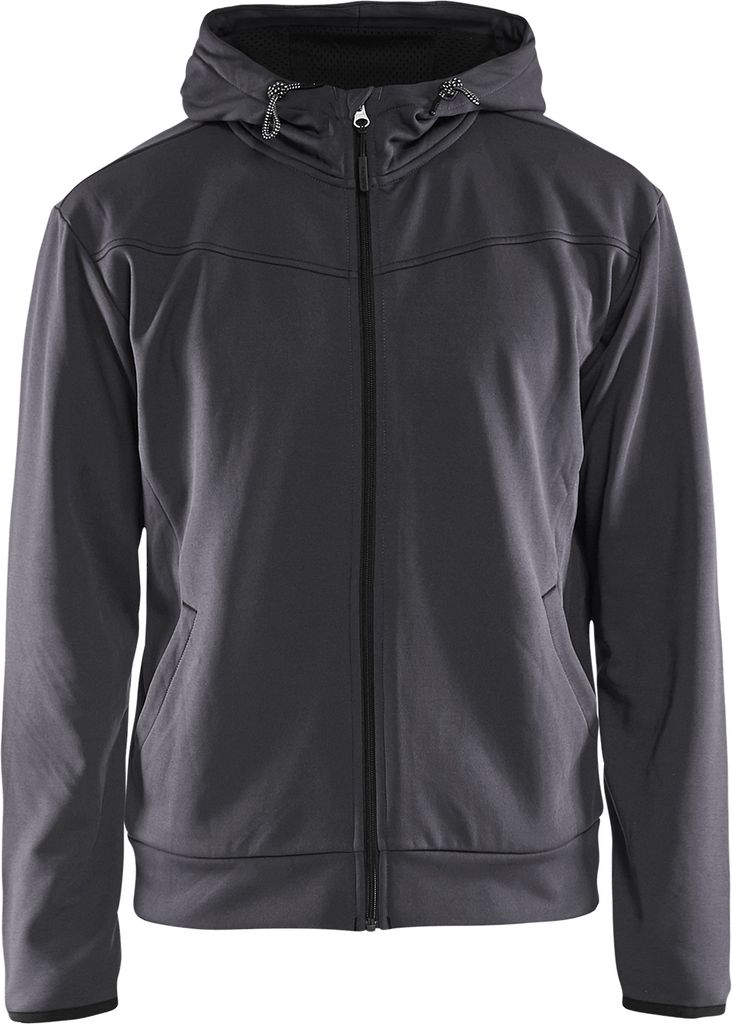 Blakläder Hoodie mit Reißverschluss Mittelgrau/Schwarz 3363 2526, Farbe:dunkelmarineblau, Größe:XL